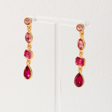 Daily Gradient Glass Rhinestones Earrings