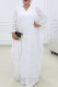 Casual Rhombus Patchwork V Neck Long Dresses