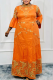 Casual Jacquard Zipper O Neck Long Plus Size Dresses