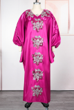 Casual Sequins V Neck Long Dresses