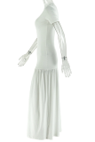 Elegant Solid Color High Slit O Neck Long Dresses