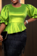 Casual Solid Color Irregular O Neck Plus Size Tops