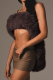 Sexy Solid Color Backless Spaghetti Strap Sleeveless Two Pieces