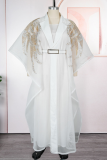 Casual Solid Color With Belt Turndown Collar Long Sleeve Two Pieces