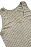 Casual Solid Color Patchwork V Neck Long Sleeve Two Pieces