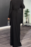 Elegant Solid Color High Slit O Neck Evening Dresses
