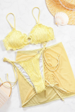 Sexy Solid Color Draw String 3 Piece Sets
