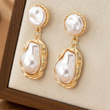 Double-Layer Pearl Earrings Retro Niche Design Fashion Jewelry