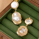 Double-Layer Pearl Earrings Retro Niche Design Fashion Jewelry