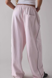 Women's Embroidered Loose Straight Leg Pants Casual Trendy Versatile Commute Sport Trousers