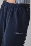 Women's Embroidered Loose Straight Leg Pants Casual Trendy Versatile Commute Sport Trousers