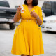 Vintage Office Blazer Dress Waist Belt A Line Midi Dress