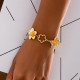 Flower Cutout Bracelet 3D Texture Fashion Decor Jewelry
