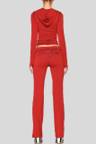 Zipper Ruched Cropped Top Flared Slim Loungewear Two-piece