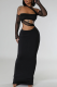 Cutout Maxi Dress One Shoulder Sheer Sleeve Bodycon Formal Gown