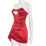 Heart-shaped Strapless Wrapped Skirt Dresses