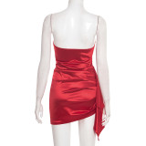 Heart-shaped Strapless Wrapped Skirt Dresses
