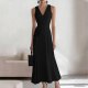 Sexy Casual Daily Party Vacation Formal Prom Office lady Solid Color V Neck A Line Dresses