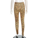 Leopard Print Leopard Regular Low Waist Bottoms