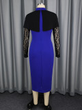 Patchwork Lace O Neck Dresses