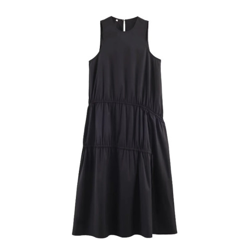 Casual Daily Solid Color O Neck A Line Dresses