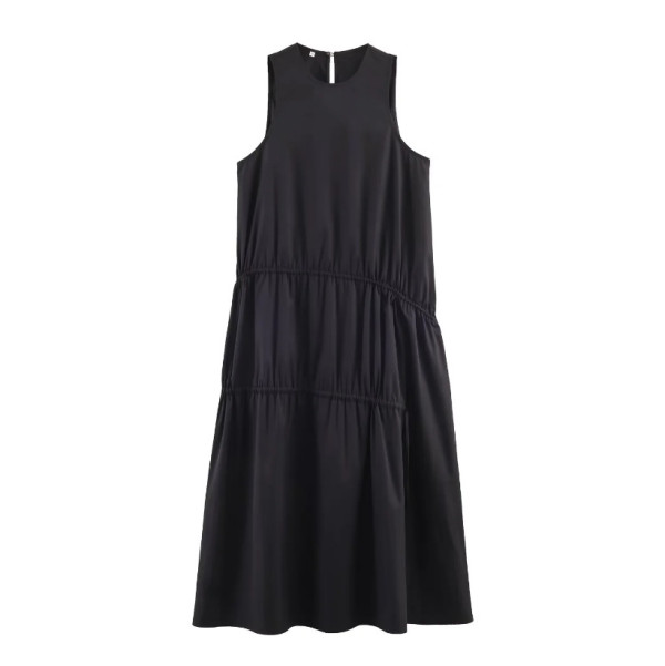 Casual Daily Solid Color O Neck A Line Dresses