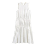Casual Daily Solid Color O Neck A Line Dresses