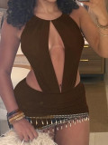 Sexy Street Daily Party Bohemian Patchwork Wrapped Skirt Dresses