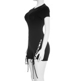 Sexy Strap Design O Neck Skinny Rompers