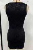Sexy Cutout Hollow Out Spaghetti Strap Wrapped Skirt Dresses