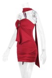 Sexy Solid Color Strapless Wrapped Skirt Dresses