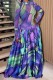 Party Formal Prom Irregular Printed O Neck Dresses