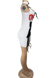 Sexy Street Spaghetti Strap Sleeveless Slip Pencil Dress skirt Print bandage Club Dresses