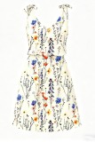 Casual Floral Print V Neck A Line Dresses