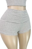 Casual Stripe Strapless Sleeveless Two Pieces