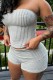 Casual Stripe Strapless Sleeveless Two Pieces