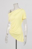 Casual Y2k Sloping Shoulder T-Shirts