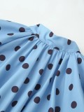 Casual Y2k Polka Dot Pullovers Tops