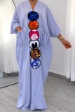Casual Daily Graphic Print V Neck Dresses