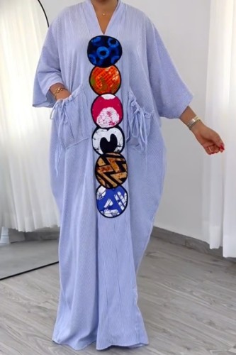 Casual Daily Graphic Print V Neck Dresses