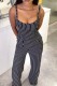 Casual Stripe Spaghetti Strap Sleeveless Two Pieces
