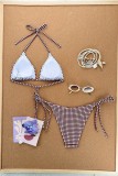 Sexy Plaid Leopard Swimwears