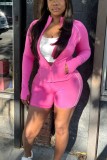Casual Street Sportswear Solid Color Cardigan Zipper Cardigan Collar Long Sleeve Two Pieces