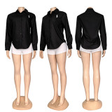 Casual Sportswear Daily Solid Color Cardigan Collar Tops