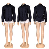 Casual Sportswear Daily Solid Color Cardigan Collar Tops