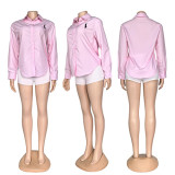 Casual Sportswear Daily Solid Color Cardigan Collar Tops