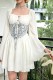 Daily Celebrities Office lady Patchwork Square Neck A Line Dresses
