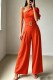 Casual Daily Solid Color One Shoulder Regular Jumpsuits
