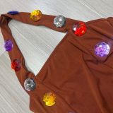 Sexy Street Prom Hot Club Halter Wrapped Skirt Dresses