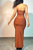 Sexy Street Prom Hot Club Halter Wrapped Skirt Dresses